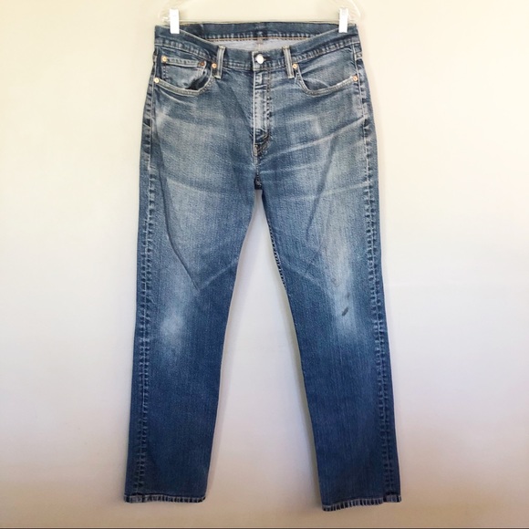 Levi's Other - Levi Strauss Mens 514 Slim Straight Jeans 36x34 Blue Denim Faded Medium Wash